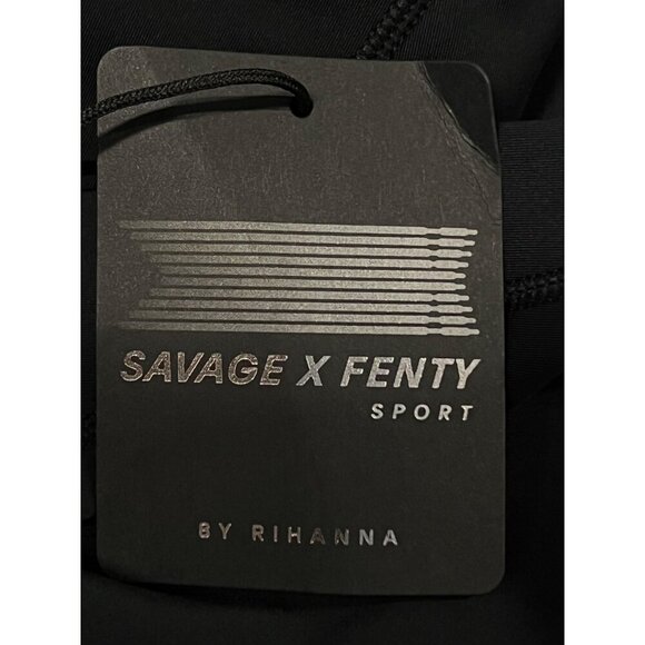 Savage X Fenty Sport Black High-Waist Leggings Medium M Skinny Stretch New - Picture 6 of 9
